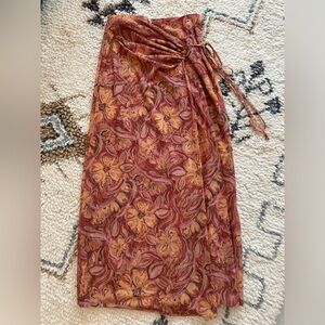 FREE PEOPLE Supernova mesh wrap skirt